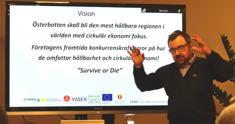 Ramsus Hautala föreläser om hållbarhet